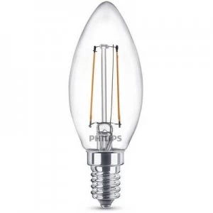 Image of Philips LED (monochrome) EEC A++ (A++ - E) E14 Candle 2 W = 25 W Warm white (Ø x L) 35mm x 97mm