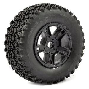 Image of Fastrax 1:10 Sc Zigzag Mounted 5-Spoke Black (Slash Fr) (Pr)