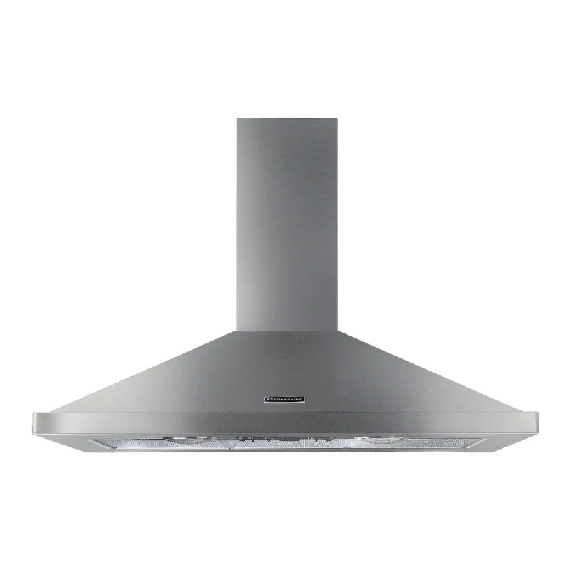 Image of Rangemaster 100cm Chimney Cooker Hood - Stainless Steel & Chrome RHDC100SSC Stainless steel