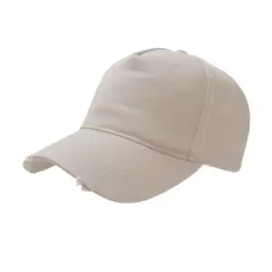 Image of Atlantis Cargo Weathered Visor 5 Panel Cap (Pack of 2) (One Size) (Stone)