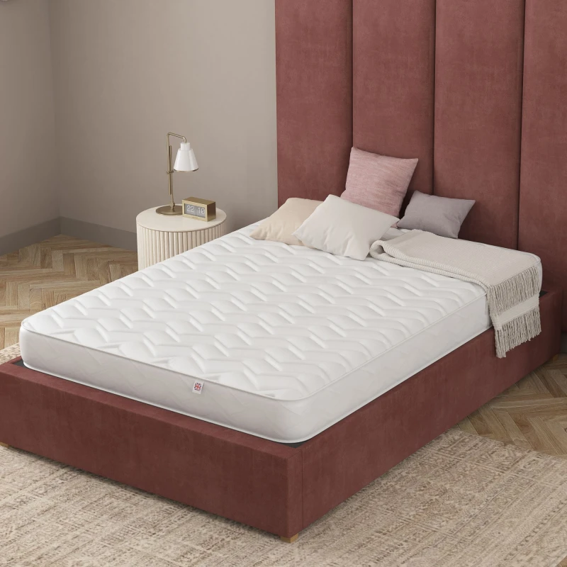 Image of Catherine Lansfield Catherine Lansfield Vitality Support Memory Foam Hybrid Mattress in White Size: King White King Unisex 5057632303622