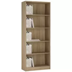 image of 4 You Tall Wide Bookcase In Sonama Oak