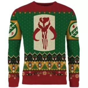 image of Star Wars Boba Fett Christmas Jumper (Size L)