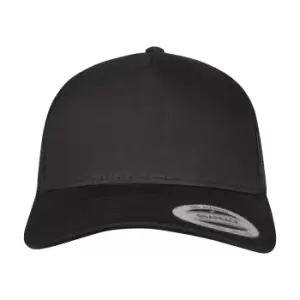Image of Flexfit Retro Trucker Cap (One Size) (Black)
