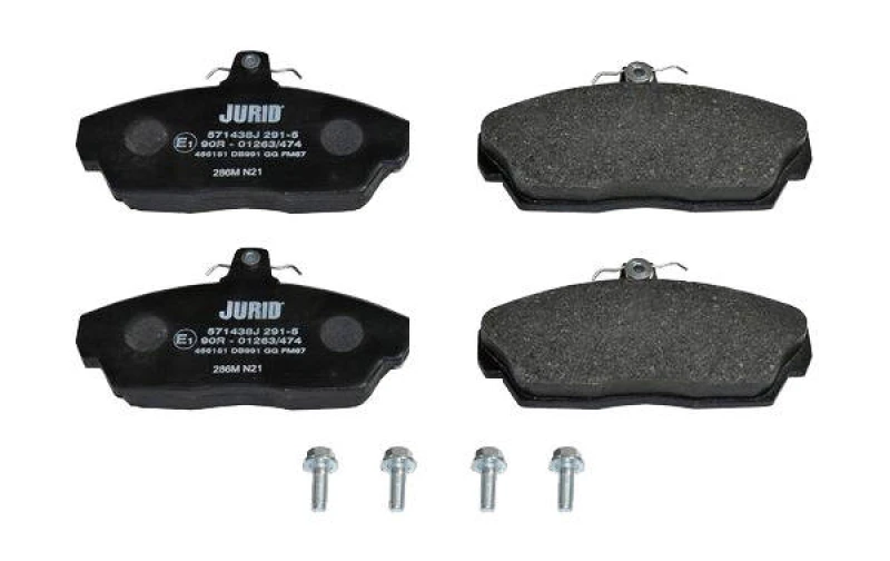Image of JURID 571438J Brake pad set with acoustic wear warning, with accessories Brake Pad Set,disc brake (402)