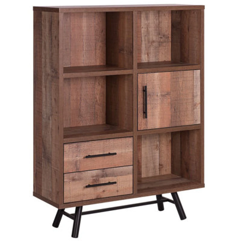 Image of Beliani Shelving Unit Atlanta 131cm Brown