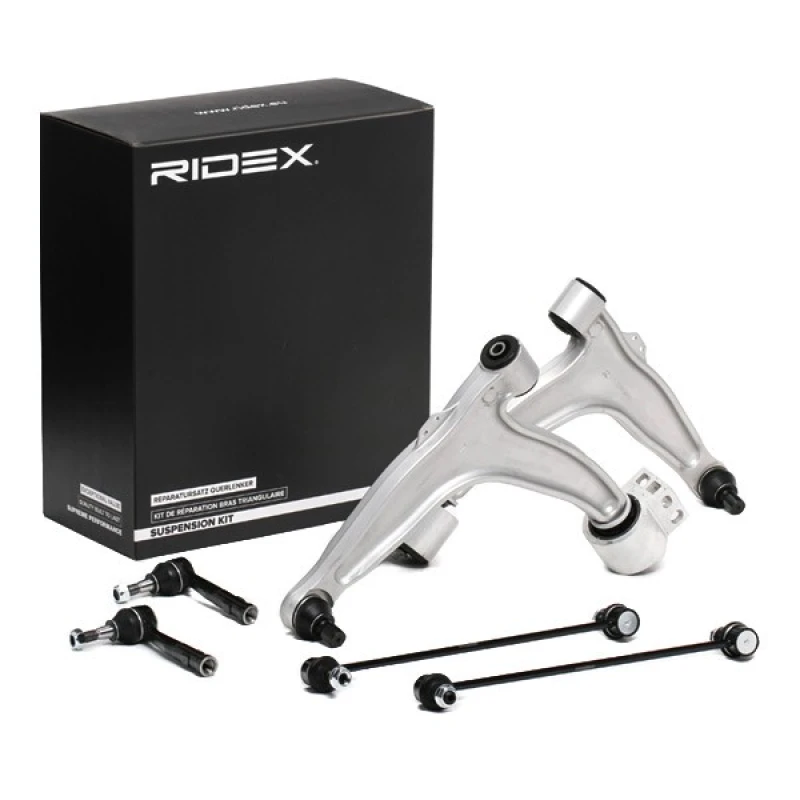 Image of RIDEX 772S0485 Control arm repair kit Front axle both sides, Control Arm Suspension Kit (772)