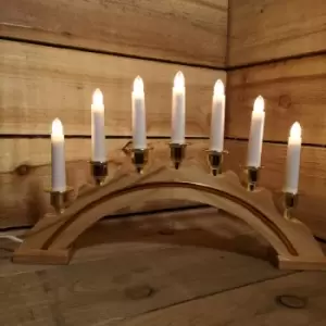 Image of Premier Decorations Ltd - Premier Christmas 45cm 7 Light Candlebridge with Gold Cup Candle Holder