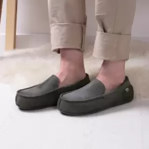 image of totes Isotoner Pillowstep Mens Moccasin Slippers Grey