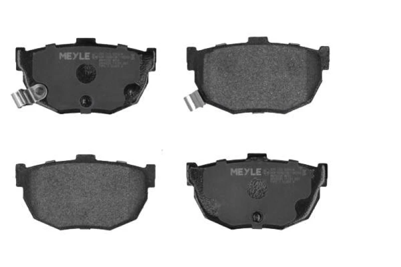 Image of MEYLE 025 215 5314/W Brake pad set Rear Axle, with acoustic wear warning, Original Quality, with anti-squeak plate Brake Pad Set,disc brake (402)