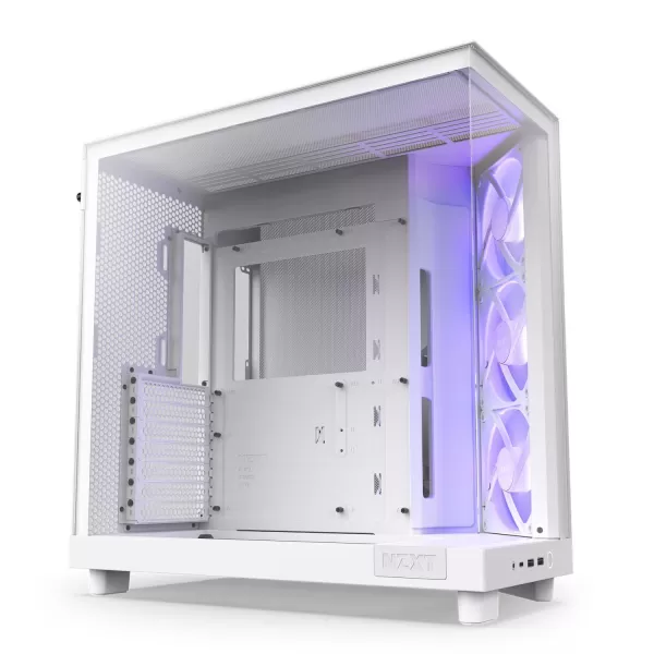 Image of NZXT H6 Flow RGB Mid Tower Case - White