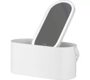 Image of CARMEN C81167WHT LED Mirror & Cosmetics Case - White