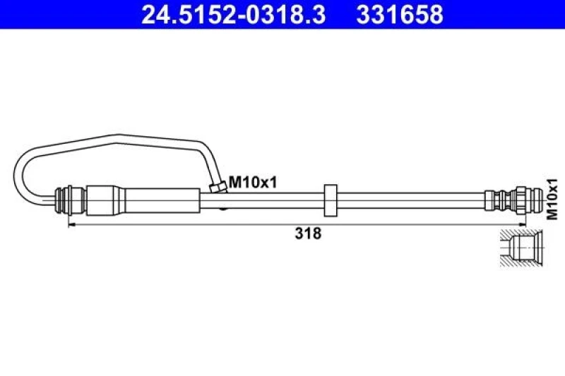 Image of Brake hose ATE 24.5152-0318.3