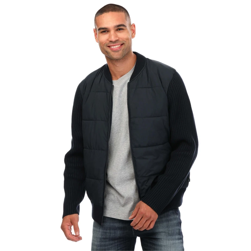Image of Ted Baker Spores Regular Wadded Zip Through Jacket - Blue Blue S