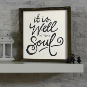Image of KZM300 Brown Beige Black Decorative Framed MDF Painting