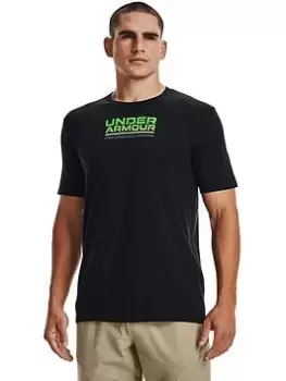 Image of Under Armour Multi Colour Box Logo Short Sleeve T-Shirt - Black, Size L, Men