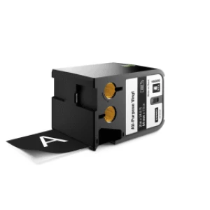 Image of Dymo 1868800 White on Black Label Tape 54mm x 7.5m