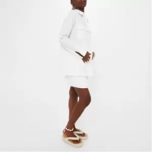 image of Missguided Linen Look Maternity Shirt and Shorts Co Ord Set - White