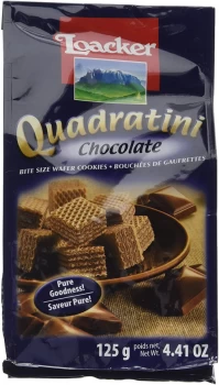 Image of Loacker Chocolate Quadratini Wafer Biscuits - 125g x 12