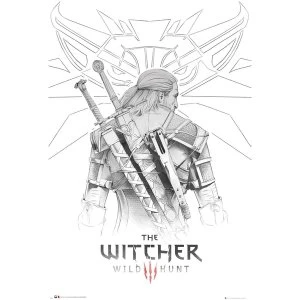 Image of The Witcher Geralt Sketch Poster