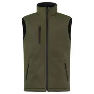 Image of Clique Mens Softshell Padded Gilet (4XL) (Fog Green)