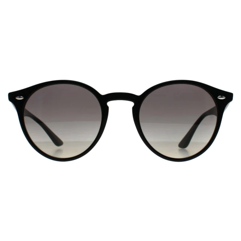 Image of Ray-Ban Ray-Ban Round Polished Black Grey Gradient 2180 Black One Size Unisex 8056597949767