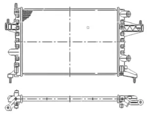 image of NRF 509596 Engine Cooling Radiator Aluminium Mechanically jointed cooling fins