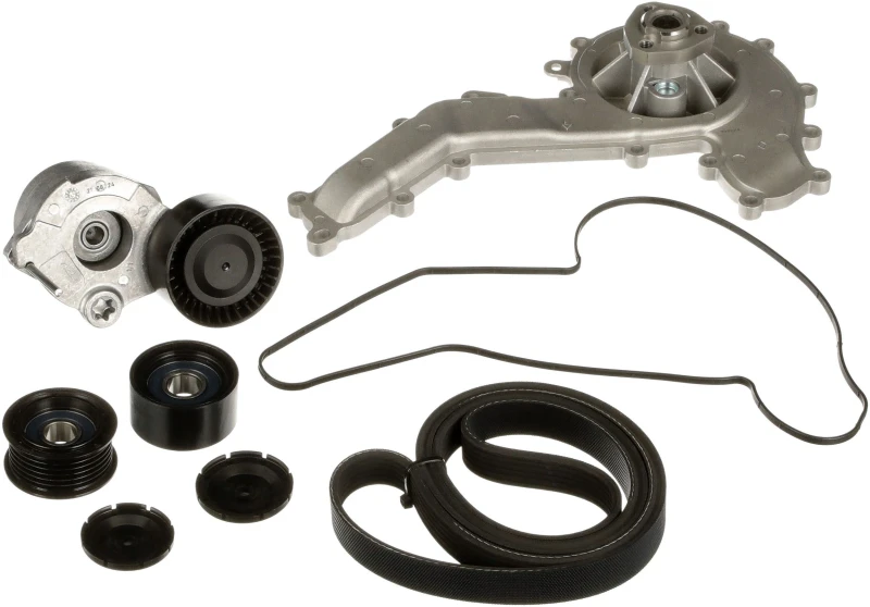 Image of GATES Water Pump + V-Ribbed Belt Kit GATES KP136PK2460