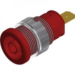Image of SKS Hirschmann SEB 2610 F4,8 Safety jack socket Socket, vertical vertical Pin diameter: 4mm Red
