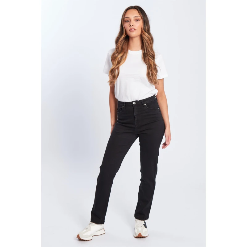 Image of Be You Mom Jeans Womens - Black 8