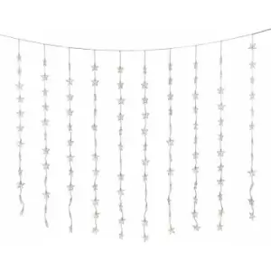 image of Beautiful Konstsmide LED Star Light Curtain, White, Xmas Christmas Window Light