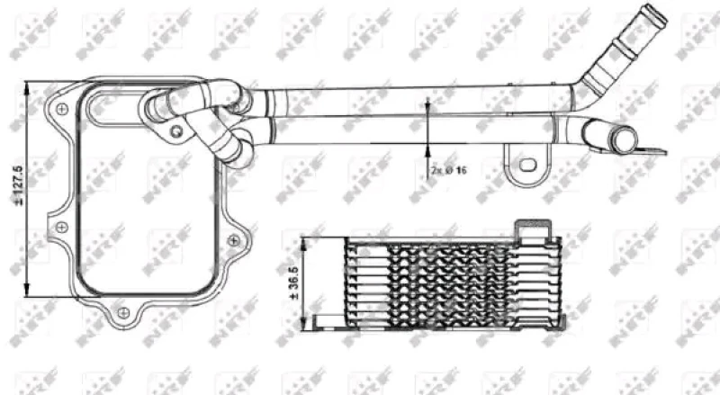 Image of NRF 31261 Oil Cooler Aluminium Oil Cooler,engine oil (469)
