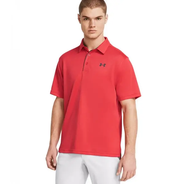 image of Under Armour Mens Tech Polo Red Solstice - M