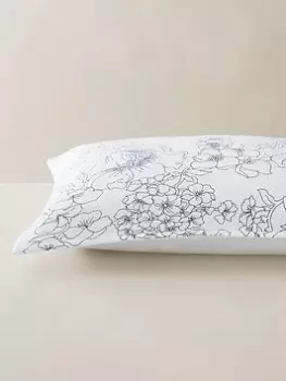 Image of Ted Baker Linear Floral Oxford Pillow Case