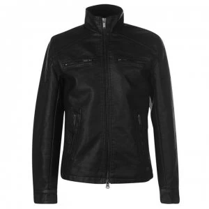 Image of Firetrap PU Jacket Mens - Black