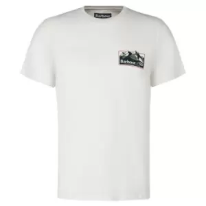 image of Barbour Mens Glasson Tee Whisper White Medium