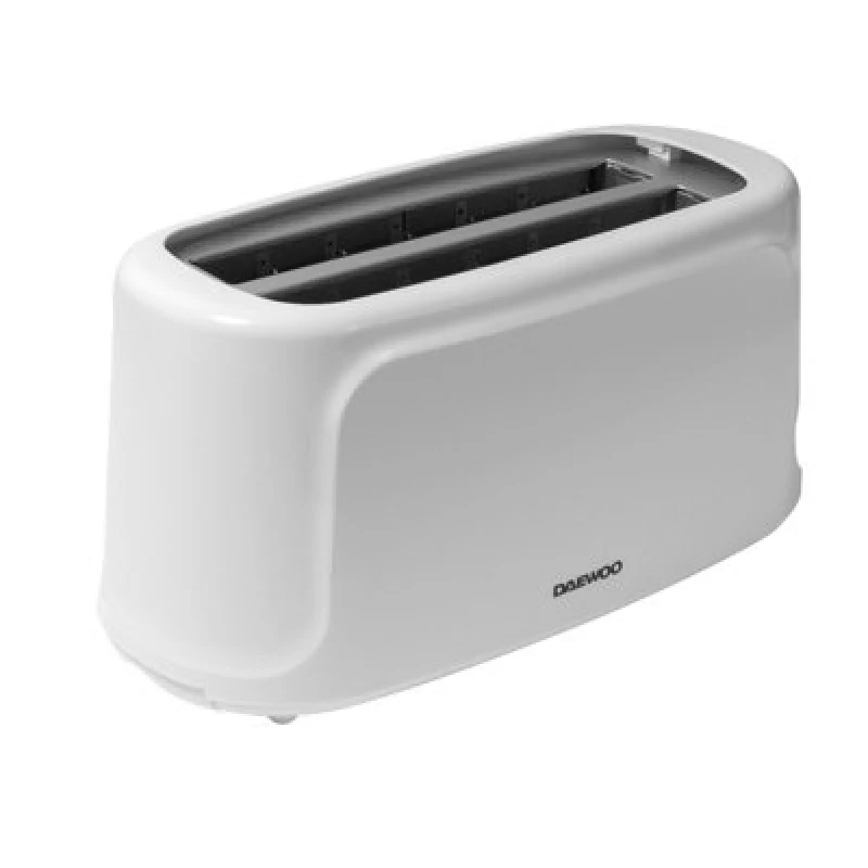 Image of Daewoo Daewoo Essentials 1450W White 4 Slice Long Slot Toaster & Crumb Tray 7 Levels White One Size Male 5024996976274