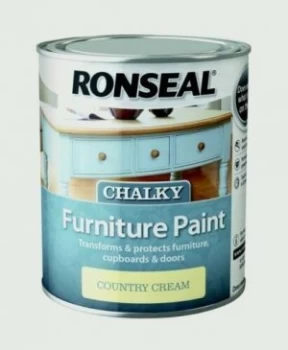 Image of Ronseal Chalky Paint 750ML - Country Cream