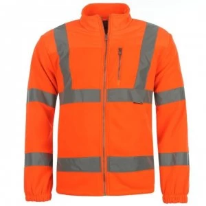 Image of Dunlop Hi Vis Fleece Jacket Mens - Orange