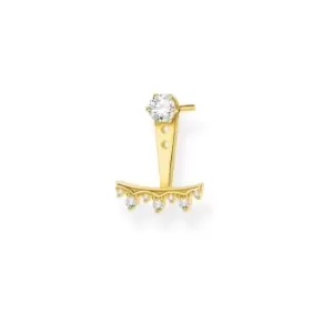 Image of Yellow Gold Zirconia Single Ear Jacket H2153-414-14