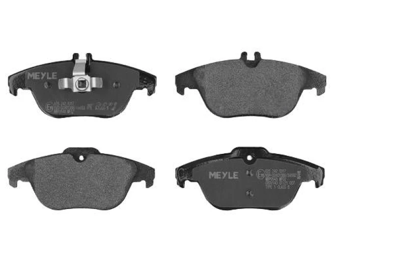 Image of MEYLE 025 242 5317 Brake pad set Rear Axle, incl. wear warning contact, Original Quality, with anti-squeak plate Brake Pad Set,disc brake (402)