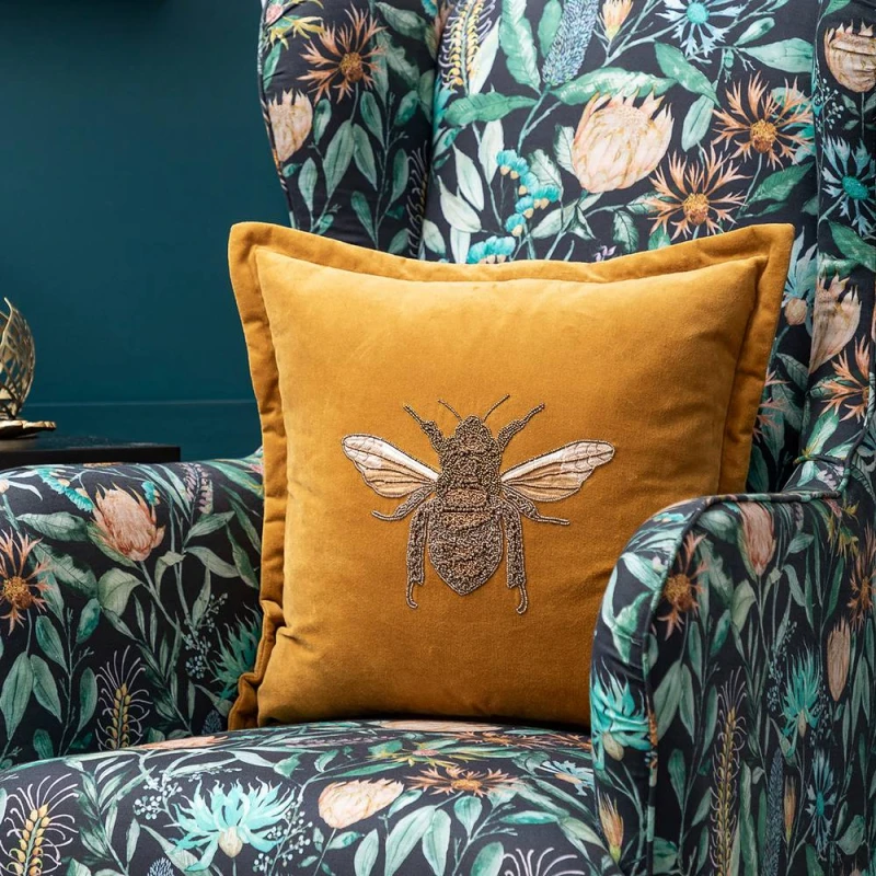 Image of Voyage Maison Layla Animal Oxford Cushion Mustard