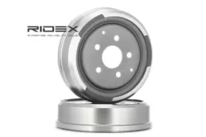 Image of RIDEX Brake Drum VW 123B0066 251609615 Rear Brakes,Drum Brake