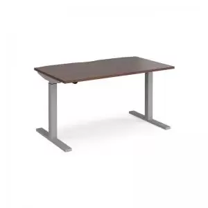 Image of Elev8 Mono straight sit-stand desk 1400mm x 800mm - silver frame and