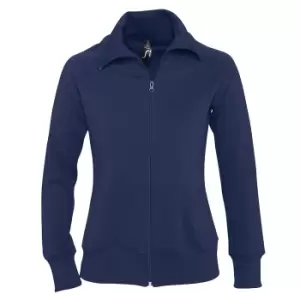 image of SOLS Womens/Ladies Soda Full Zip Active Sweat Jacket (M) (Navy)