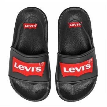Image of Levis Levis Batwing Kids Sliders - Black 0003