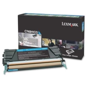 image of Lexmark C748H1CG Cyan Laser Toner Ink Cartridge