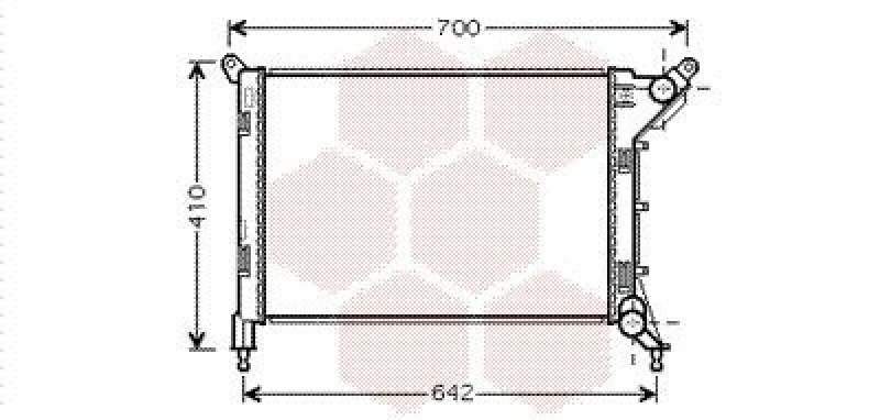 Image of VAN WEZEL Engine radiator VAN WEZEL 06002310