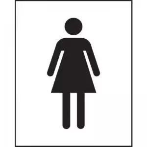 Image of Female Symbol’ Sign; Self-Adhesive Vinyl 200mm x 250mm