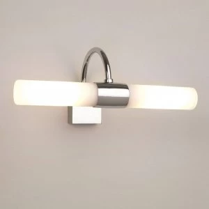 Image of Bathroom Over Mirror Twin Wall 2 Light Polished Chrome IP44, G9